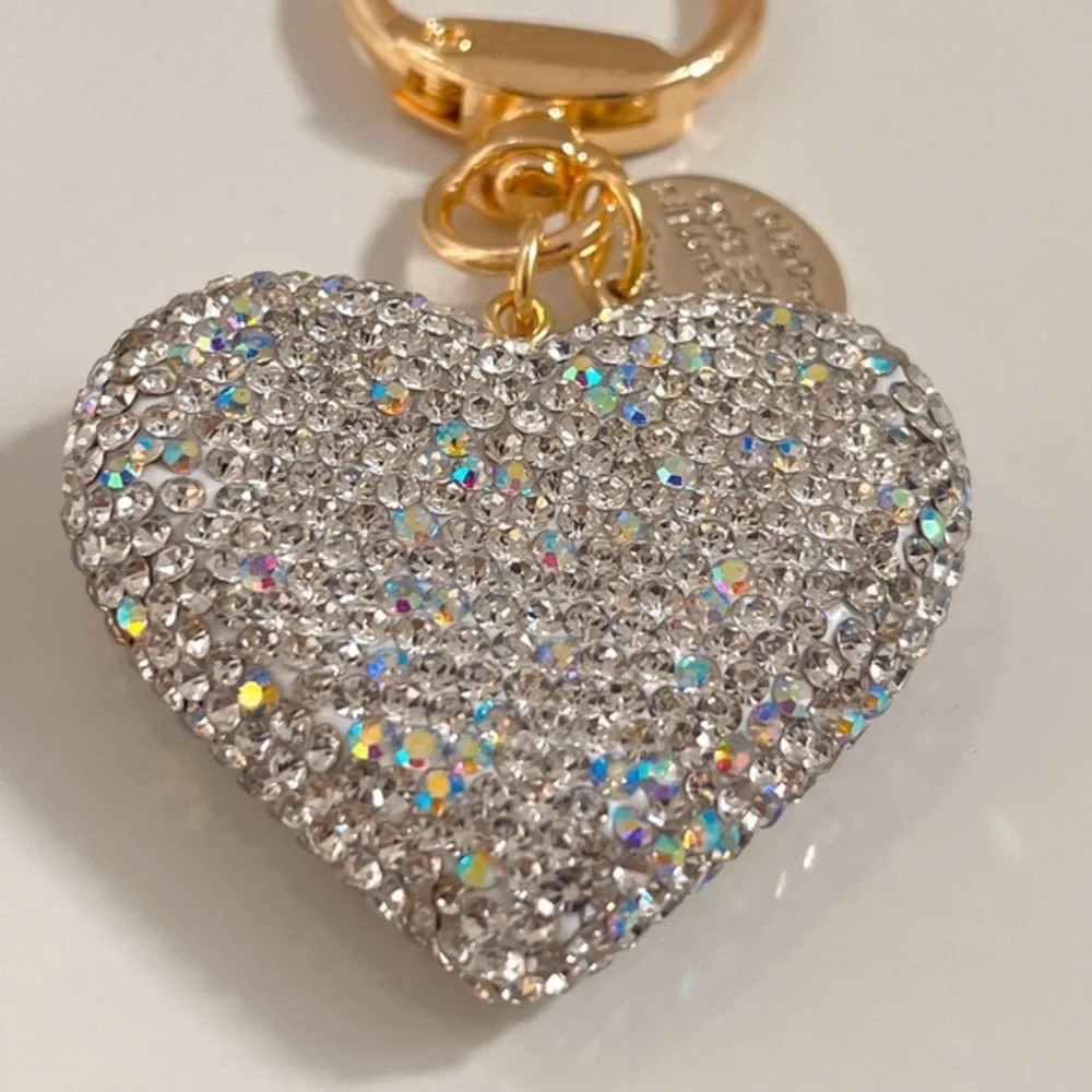 Bling bling heart key chain bag charm‎